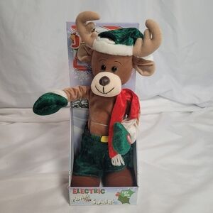 Jingling Jollies Christmas Animated Singing/Dancing Plush Moose Jingle Bells New